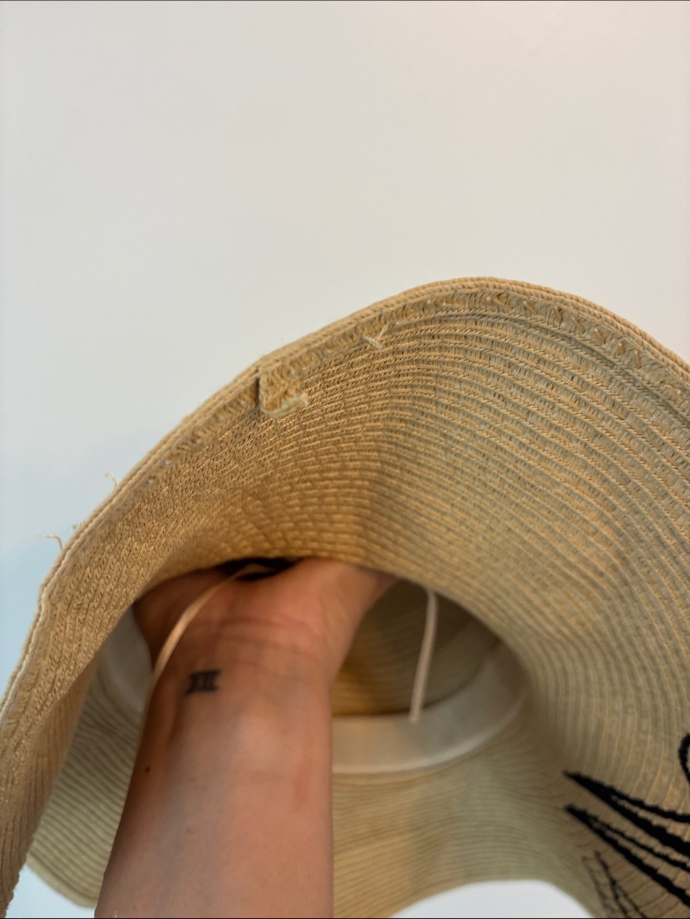 Betsey Johnson Embroidered Mrs Sun Hat - Picture 2 of 4